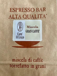 Pack of 1 kg of GRAN CAFFE' coffee Arabica and Robusta